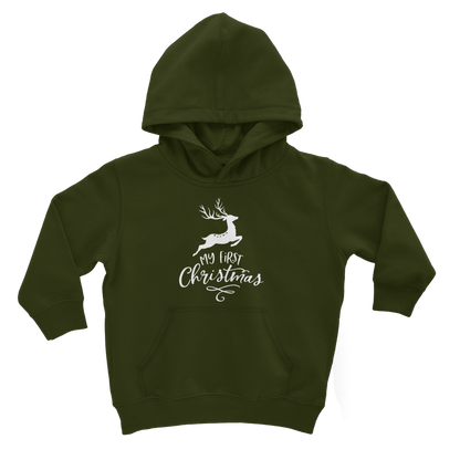 My First Christmas White Classic Kids Hoodie - DirectlyPersonalised