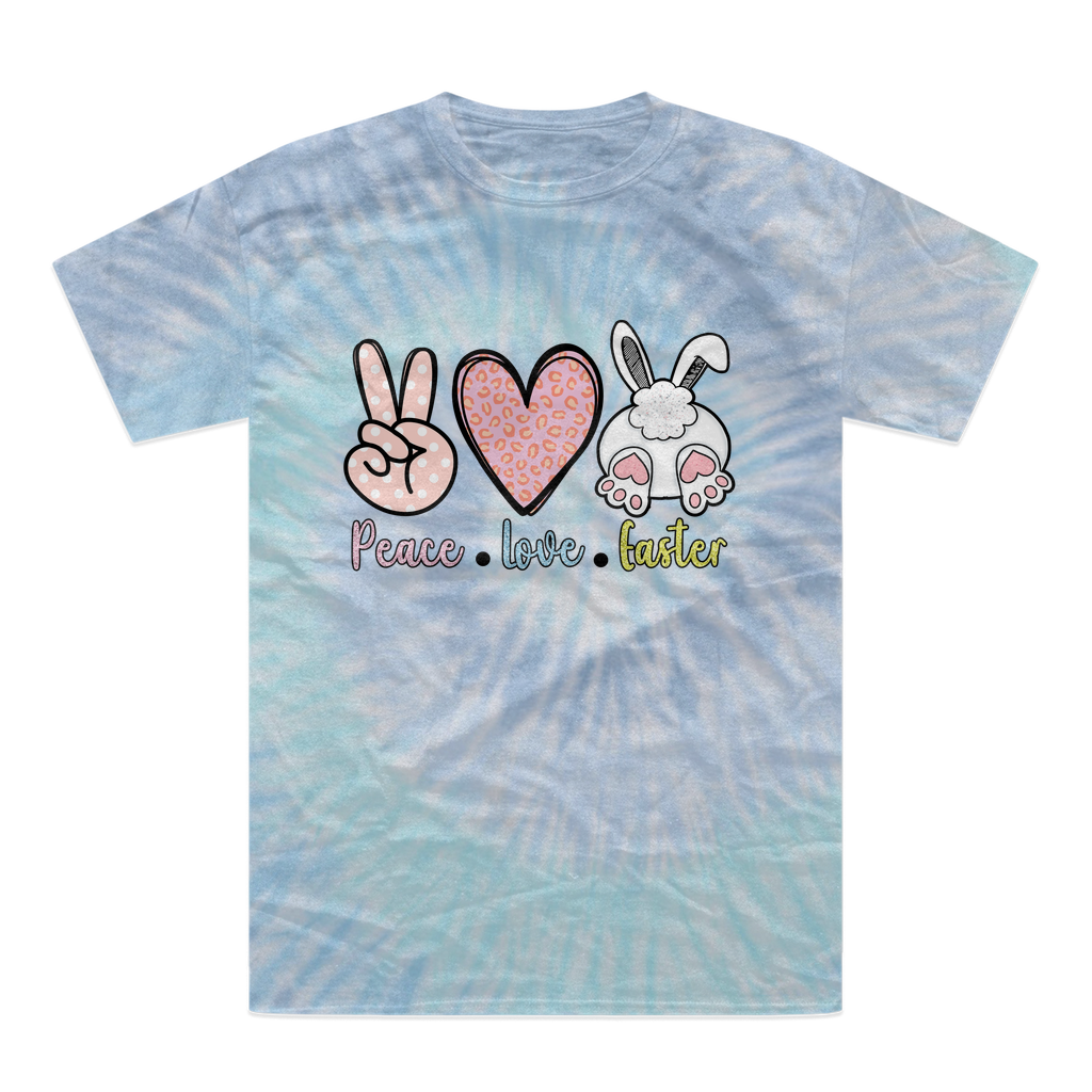 PEACE LOVE EASTER Tie-Dye T-Shirt - DirectlyPersonalised