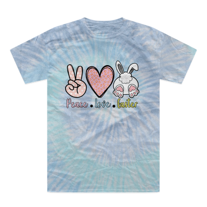 PEACE LOVE EASTER Tie-Dye T-Shirt - DirectlyPersonalised