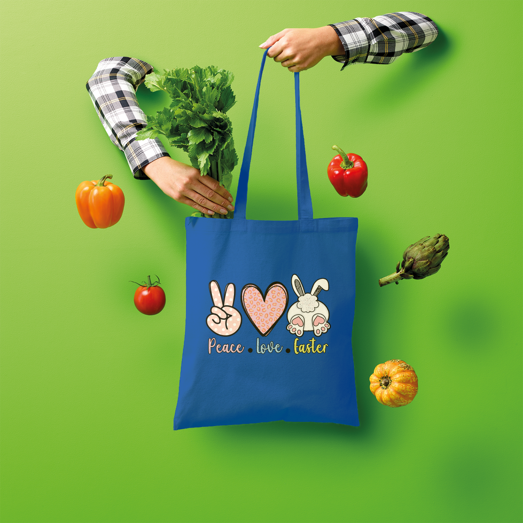 PEACE LOVE EASTER Shopper Tote Bag - DirectlyPersonalised