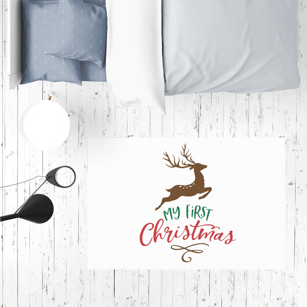 My First Christmas Colour Sublimation Mat / Carpet / Rug / Play Mat / Pet Feeding Mat - DirectlyPersonalised