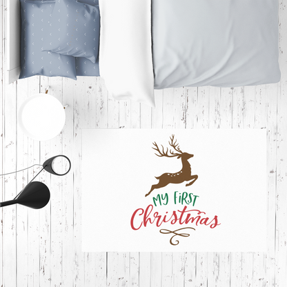 My First Christmas Colour Sublimation Mat / Carpet / Rug / Play Mat / Pet Feeding Mat - DirectlyPersonalised