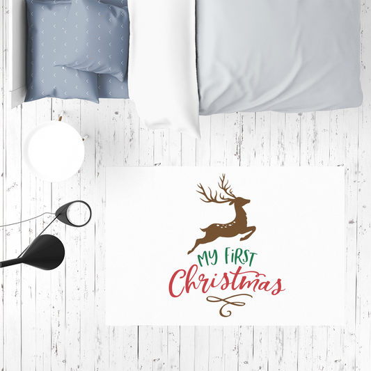 My First Christmas Colour Sublimation Mat / Carpet / Rug / Play Mat / Pet Feeding Mat - DirectlyPersonalised