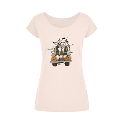 LETS GET SPOOKY Wide Neck Womens T-Shirt XS-5XL - DirectlyPersonalised