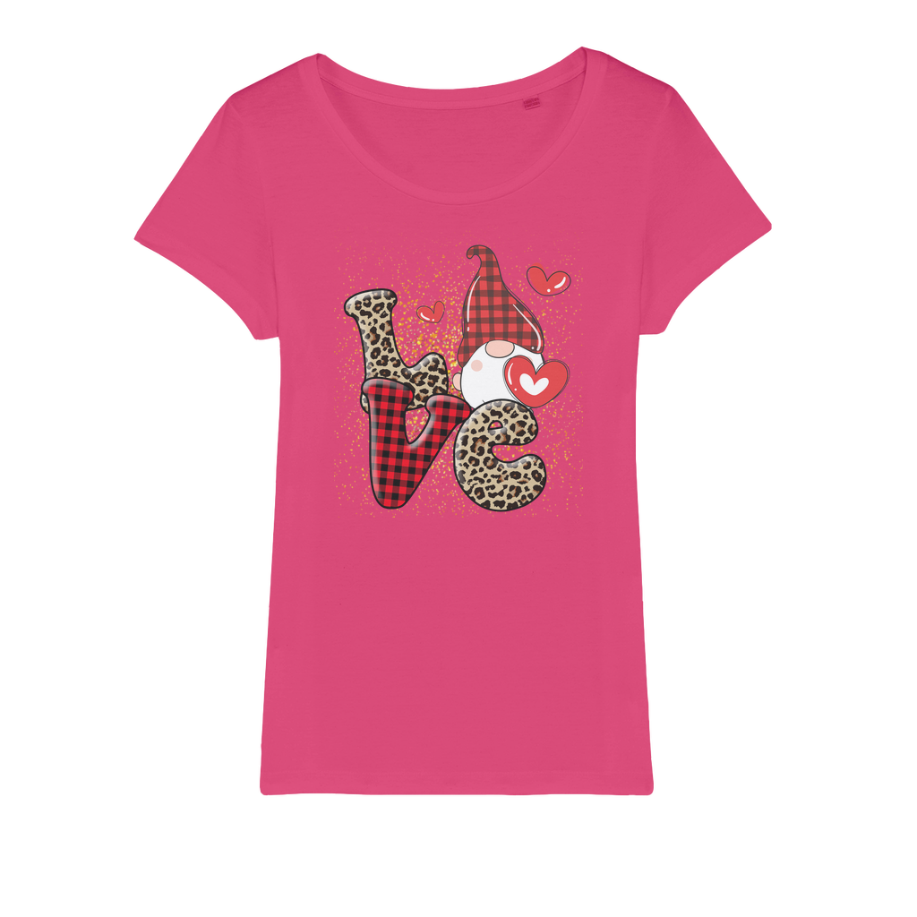 Ladies Valentine Design Organic Jersey Womens T-Shirt - DirectlyPersonalised