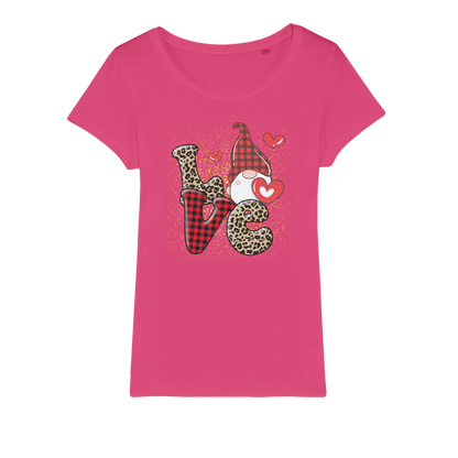 Ladies Valentine Design Organic Jersey Womens T-Shirt - DirectlyPersonalised