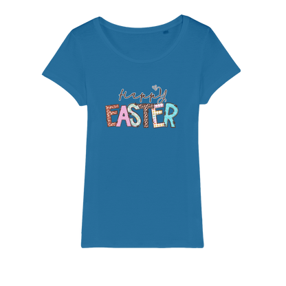 Happy Easter Organic Jersey Womens T-Shirt - DirectlyPersonalised