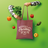 Merry Christmas White Shopper Tote Bag