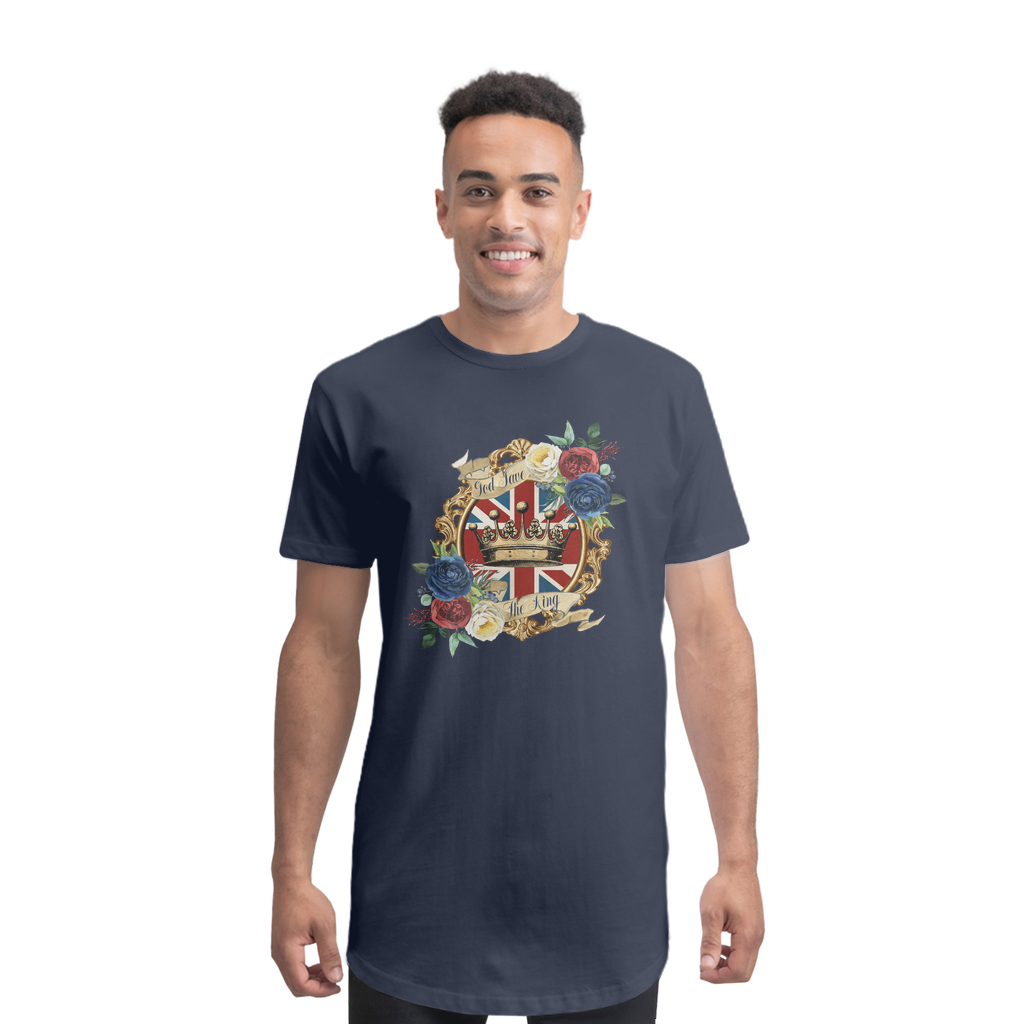 GOD SAVE THE KING Premium Long Body T-Shirt - DirectlyPersonalised