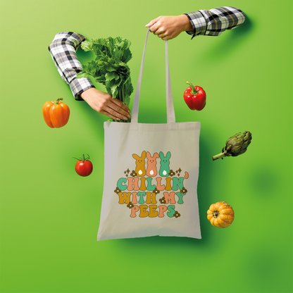 Chillin with my peeps Shopper Tote Bag - DirectlyPersonalised