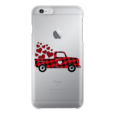 Love Truck Back Printed Transparent Hard Phone Case