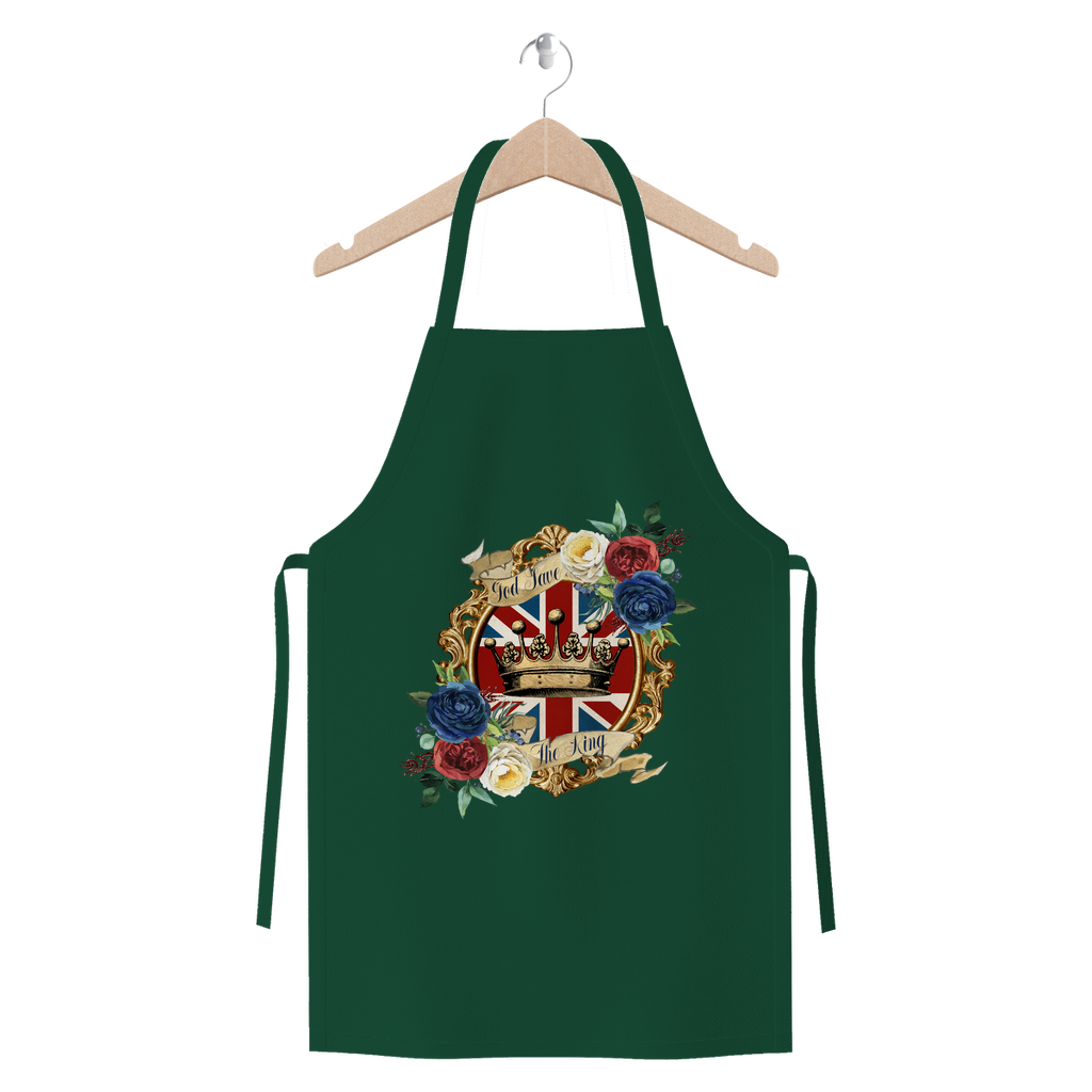 GOD SAVE THE KING Premium Jersey Apron - DirectlyPersonalised