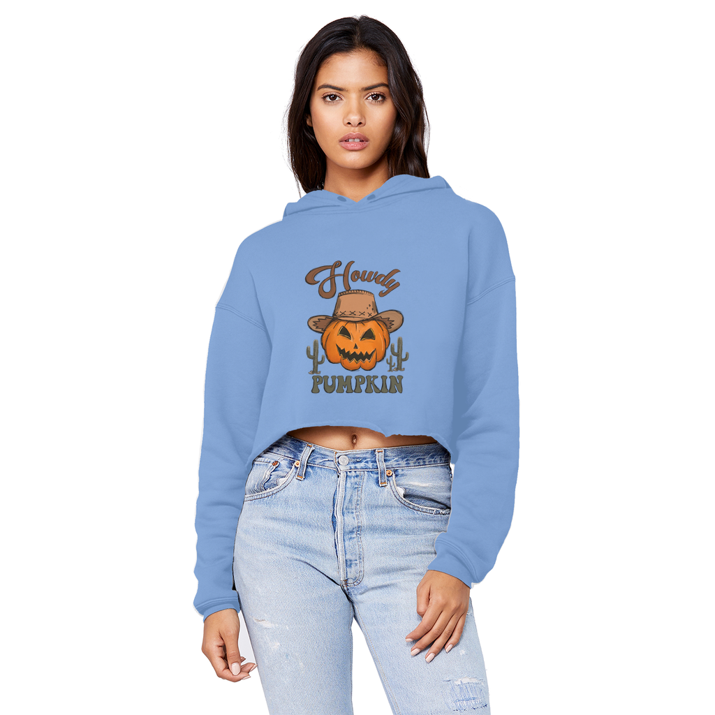HOWDY PUMPKIN Unisex Cropped Raw Edge Boyfriend Hoodie - DirectlyPersonalised