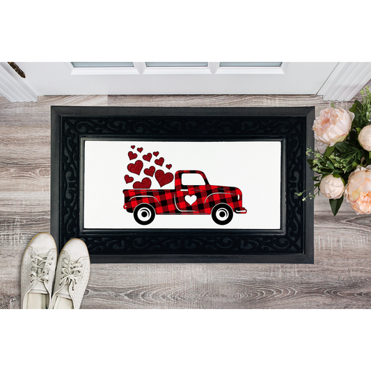 Love Truck Sublimation Heavy Duty Door Mat - DirectlyPersonalised