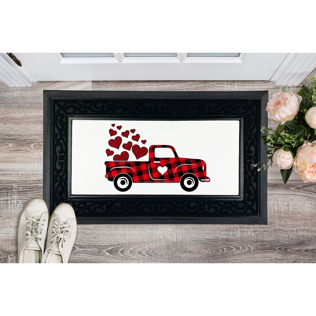 Love Truck Sublimation Heavy Duty Door Mat