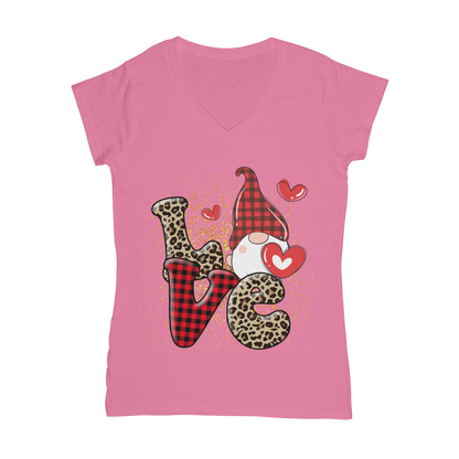 Ladies Valentine Design Classic Women's V-Neck T-Shirt - DirectlyPersonalised