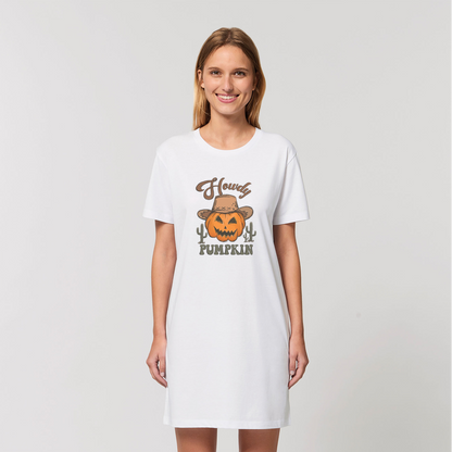 HOWDY PUMPKIN Organic T-Shirt Dress - DirectlyPersonalised