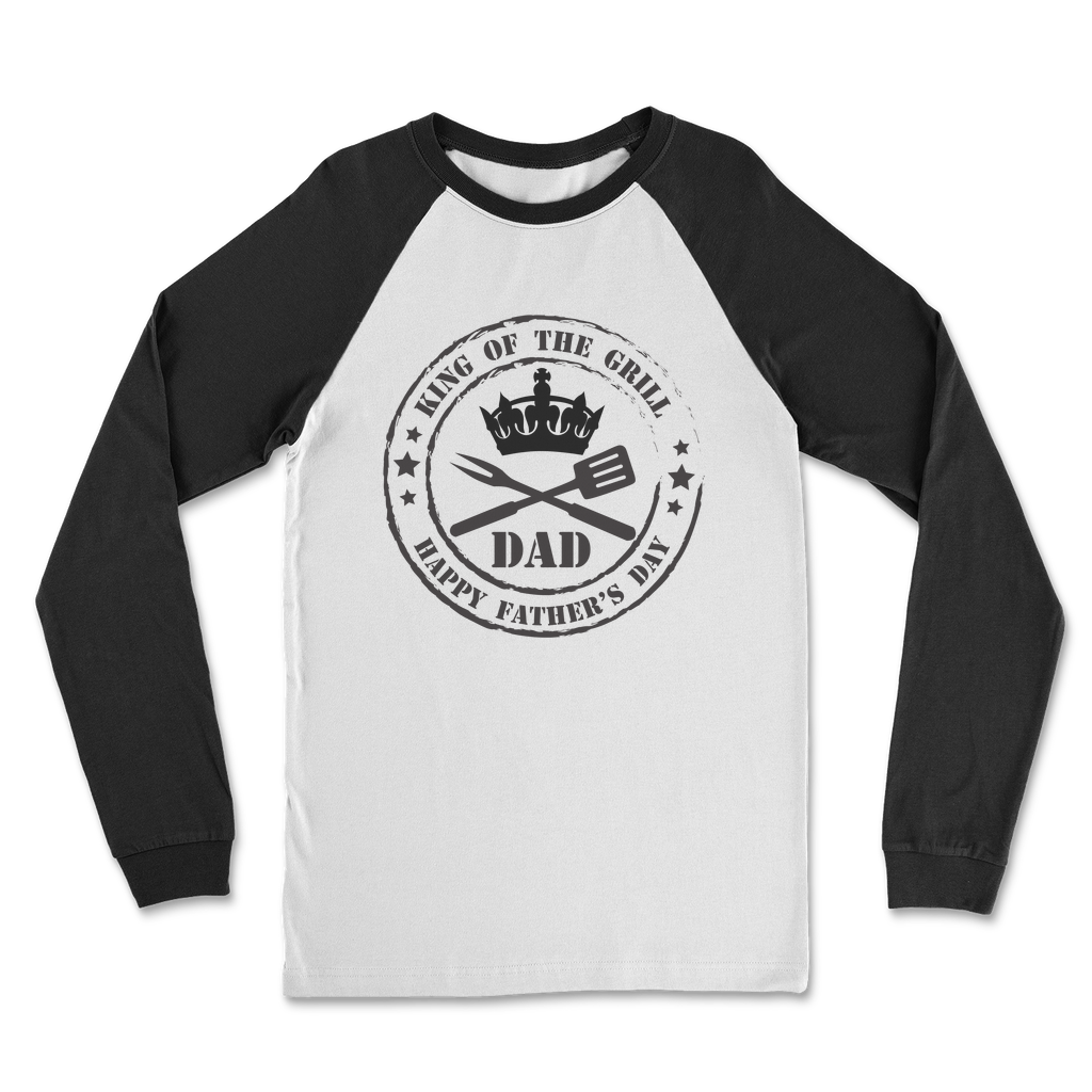 King of the Grill Classic Raglan Long Sleeve Shirt - DirectlyPersonalised