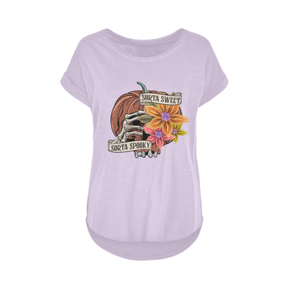 SORTA SWEET - SORTA SPOOKY Women's Long Slub T-Shirt XS-5XL - DirectlyPersonalised