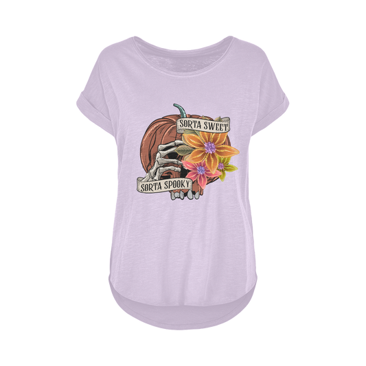 SORTA SWEET - SORTA SPOOKY Women's Long Slub T-Shirt XS-5XL - DirectlyPersonalised