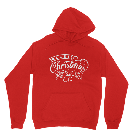 Merry Christmas White Classic Adult Hoodie