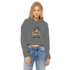 LETS GET SPOOKY Ladies Cropped Raw Edge Hoodie