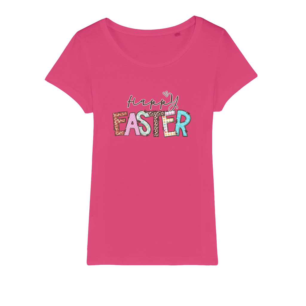 Happy Easter Organic Jersey Womens T-Shirt - DirectlyPersonalised
