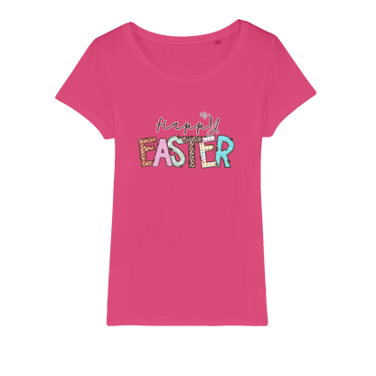 Happy Easter Organic Jersey Womens T-Shirt - DirectlyPersonalised