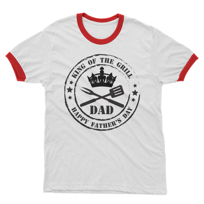 King of the Grill Adult Ringer T-Shirt - DirectlyPersonalised