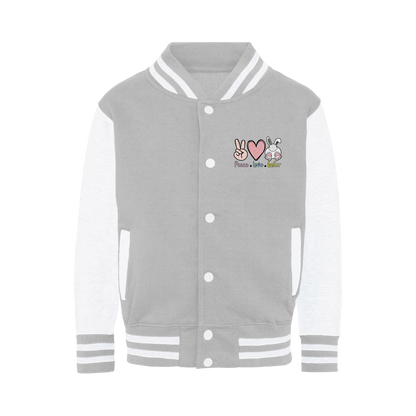PEACE LOVE EASTER Varsity Jacket - DirectlyPersonalised