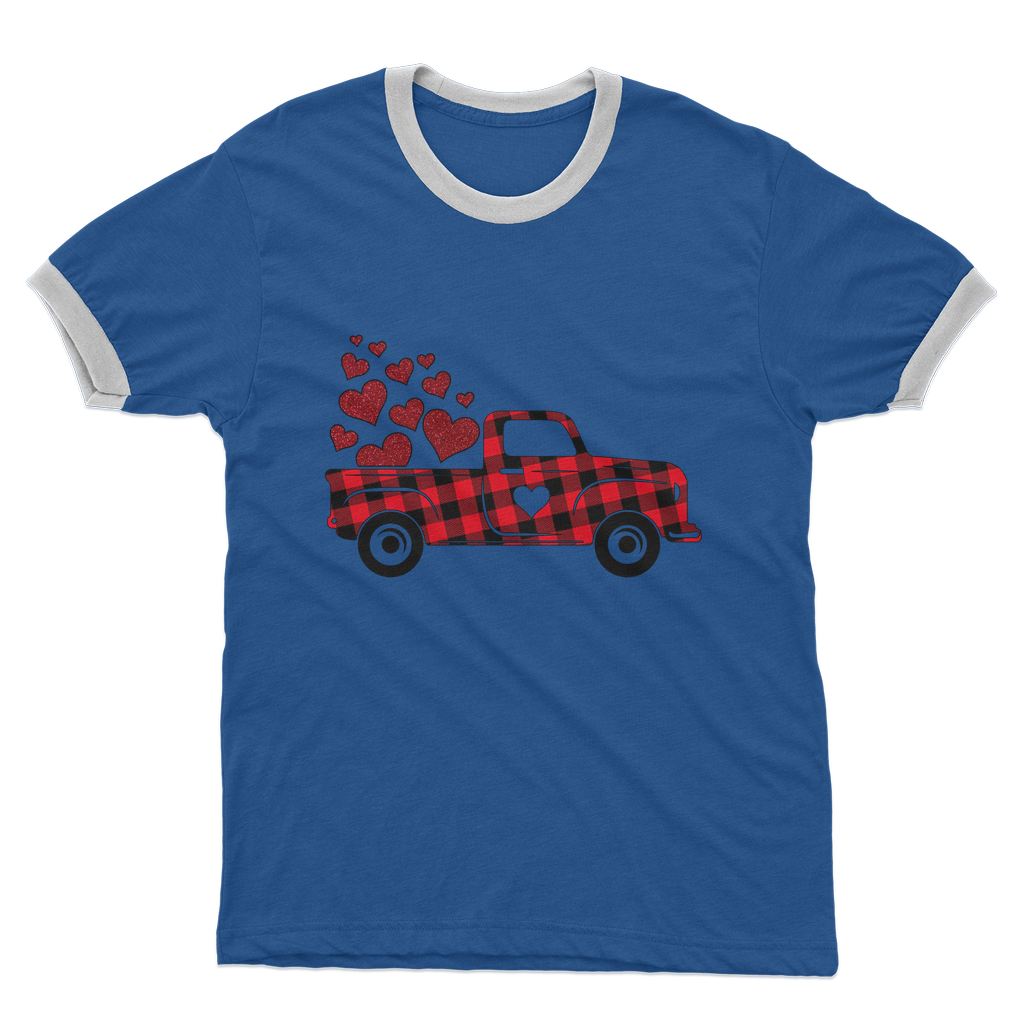 Love Truck Adult Ringer T-Shirt - DirectlyPersonalised