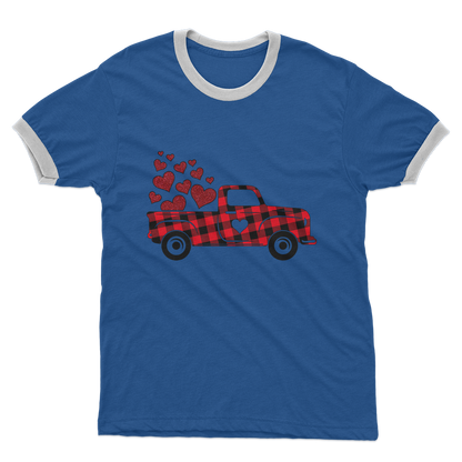 Love Truck Adult Ringer T-Shirt - DirectlyPersonalised