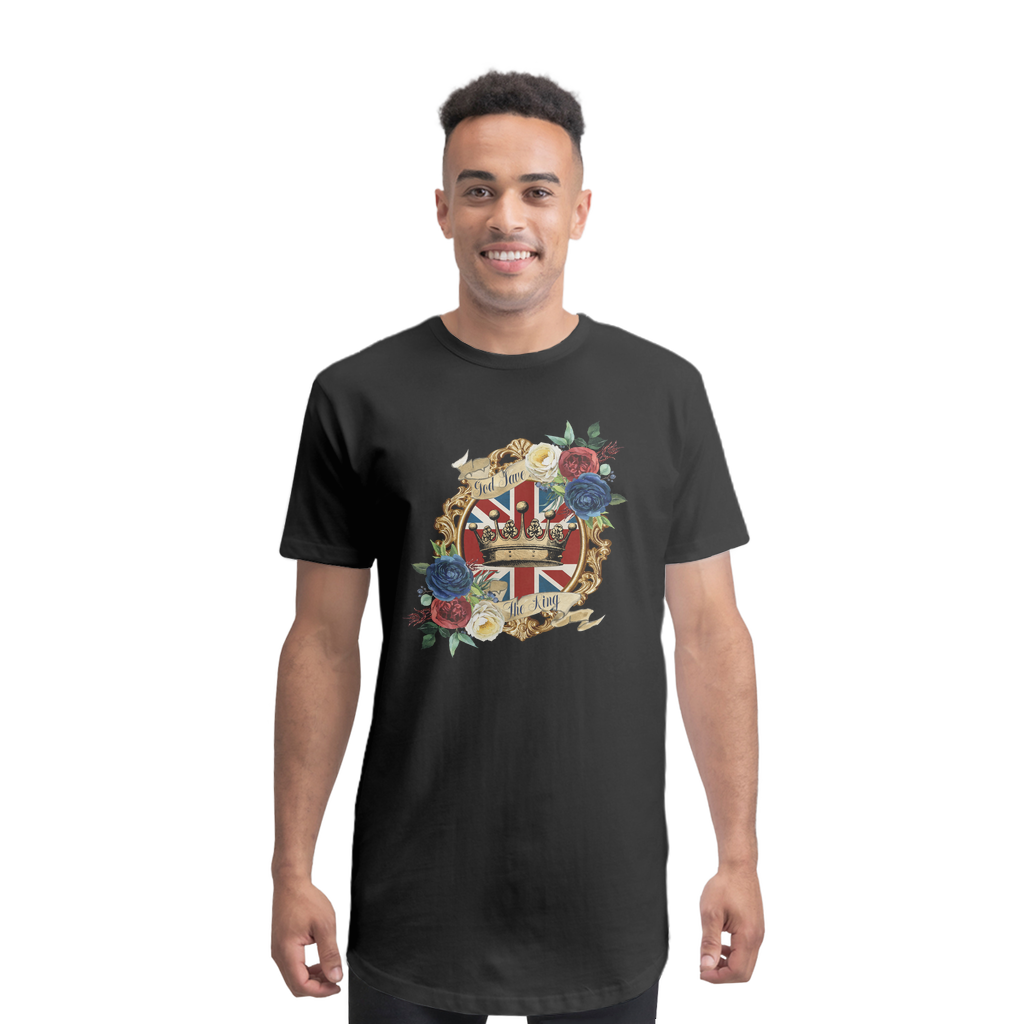 GOD SAVE THE KING Premium Long Body T-Shirt - DirectlyPersonalised