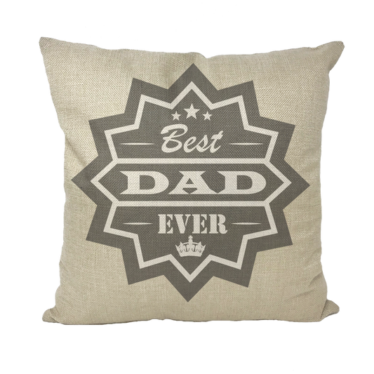 Best Dad Ever Throw Pillow with Insert - DirectlyPersonalised