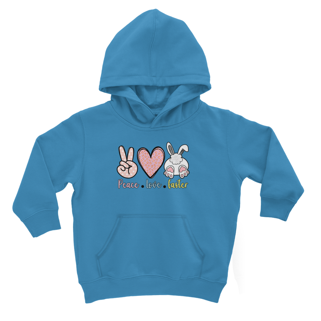 PEACE LOVE EASTER Classic Kids Hoodie - DirectlyPersonalised