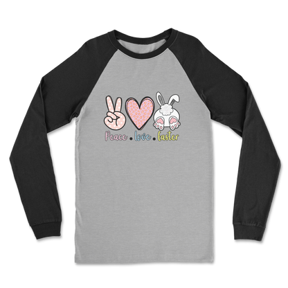 PEACE LOVE EASTER Classic Raglan Long Sleeve Shirt - DirectlyPersonalised