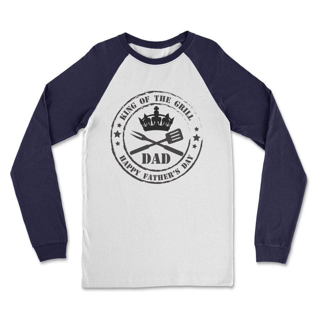 King of the Grill Classic Raglan Long Sleeve Shirt - DirectlyPersonalised