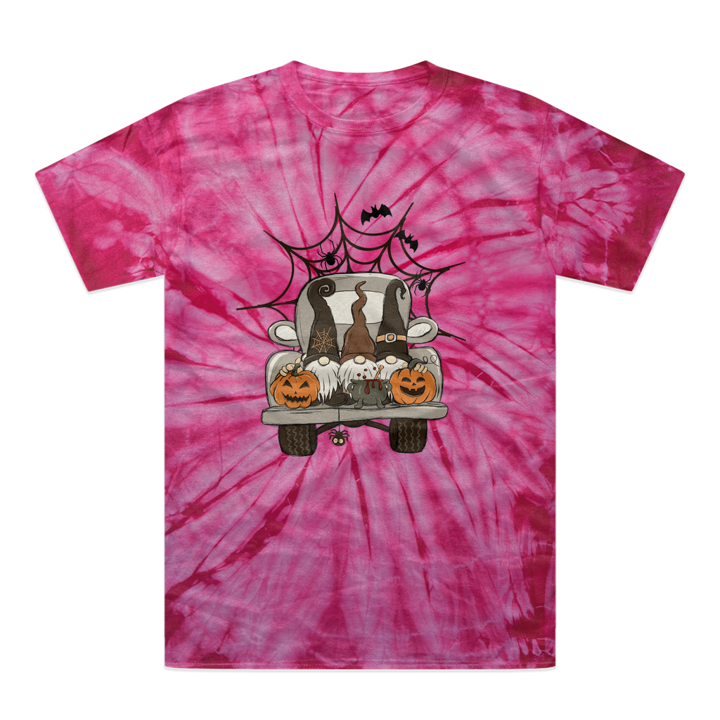 LETS GET SPOOKY Tonal Spider Tie-Dye T-Shirt - DirectlyPersonalised