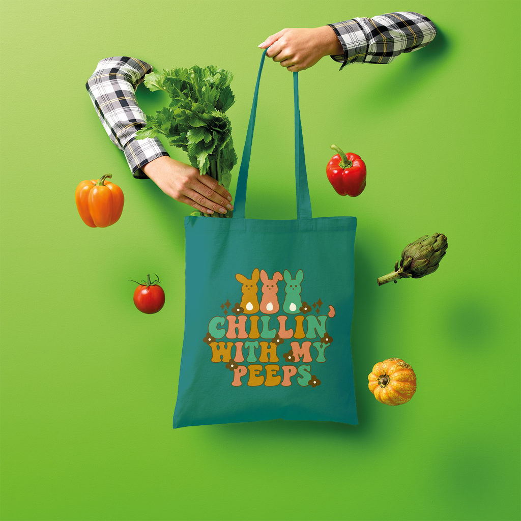 Chillin with my peeps Shopper Tote Bag - DirectlyPersonalised