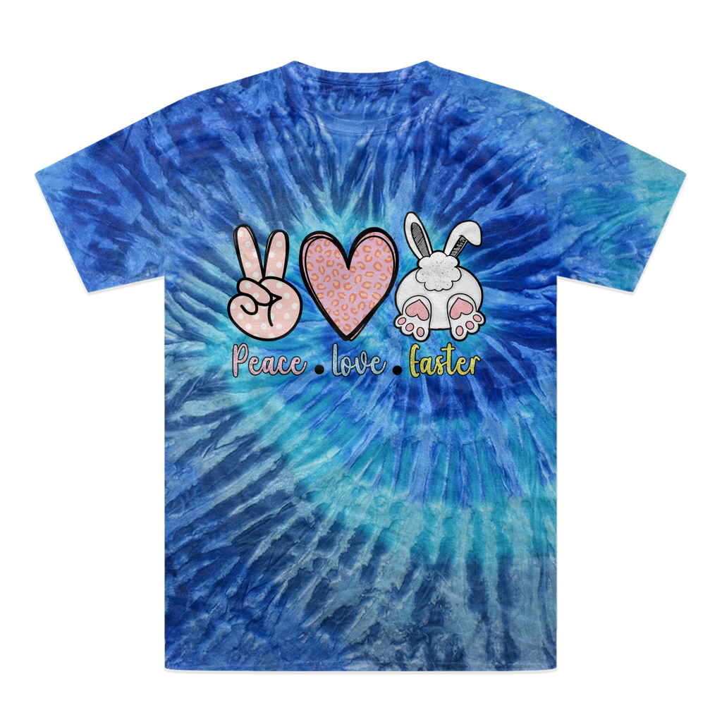 PEACE LOVE EASTER Tie-Dye T-Shirt - DirectlyPersonalised