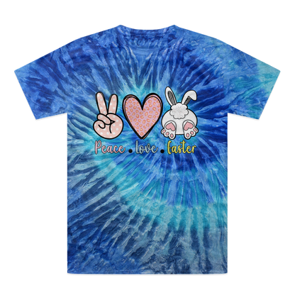 PEACE LOVE EASTER Tie-Dye T-Shirt - DirectlyPersonalised