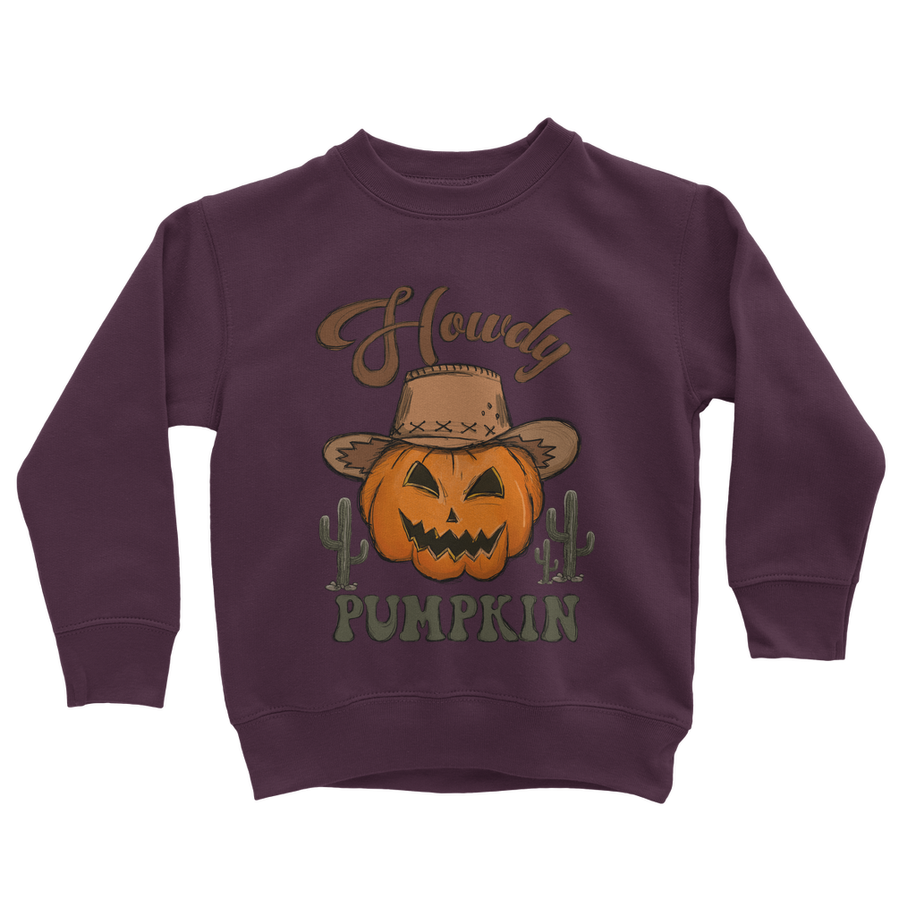 HOWDY PUMPKIN Classic Kids Sweatshirt - DirectlyPersonalised