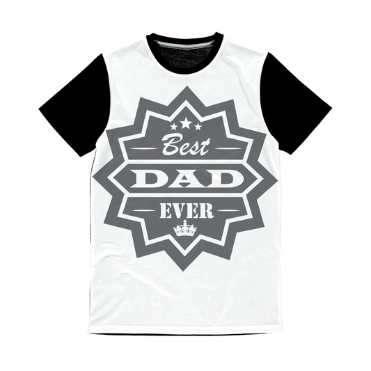 Best Dad Ever Classic Sublimation Panel T-Shirt - DirectlyPersonalised
