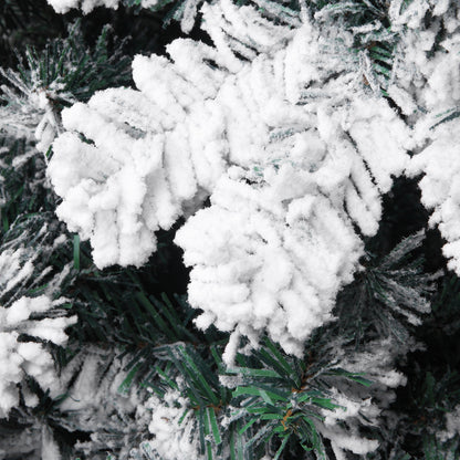 7ft PVC Flocking Christmas Tree 1300 Branches Spread Out Natural Tree - DirectlyPersonalised
