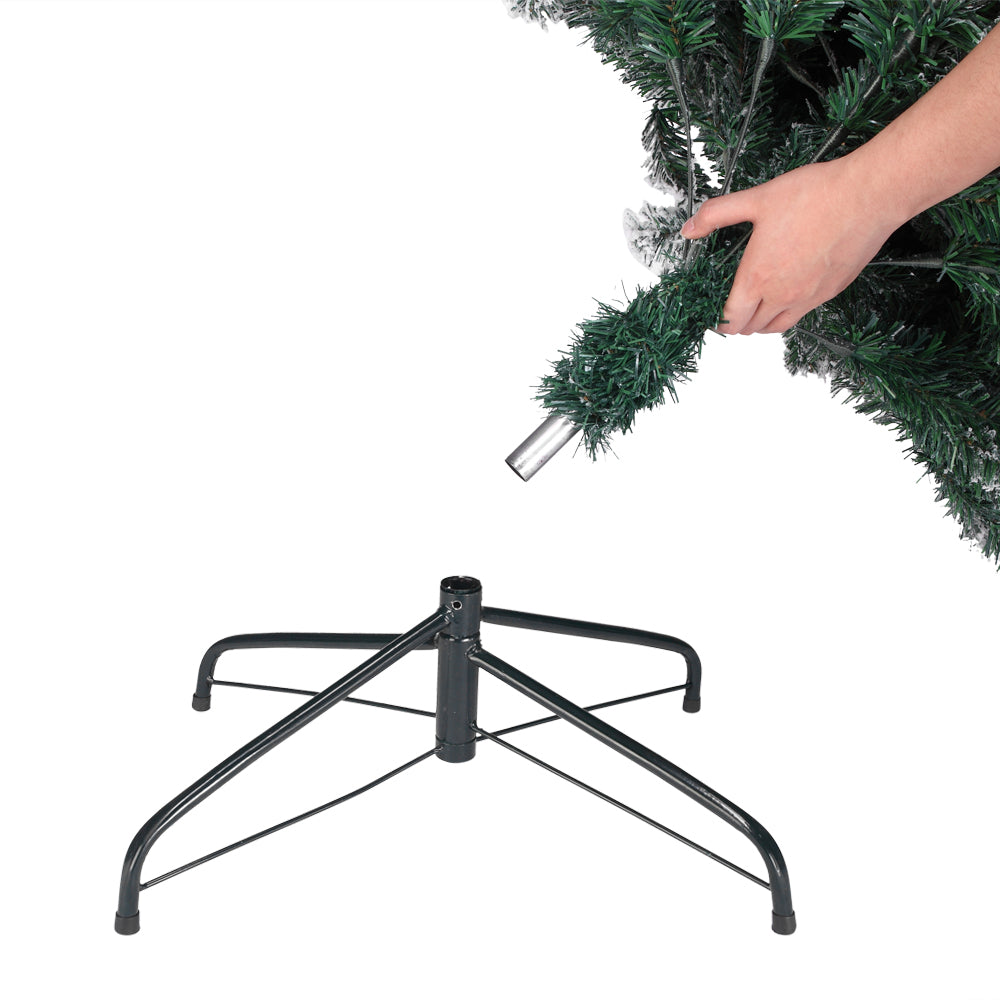 7ft PVC Flocking Christmas Tree 1300 Branches Spread Out Natural Tree - DirectlyPersonalised