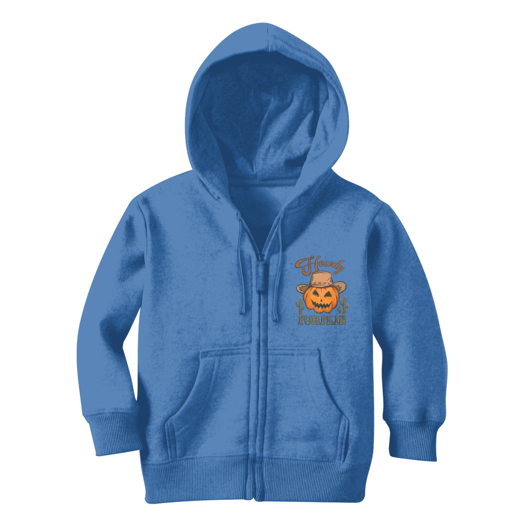 HOWDY PUMPKIN Classic Kids Zip Hoodie - DirectlyPersonalised