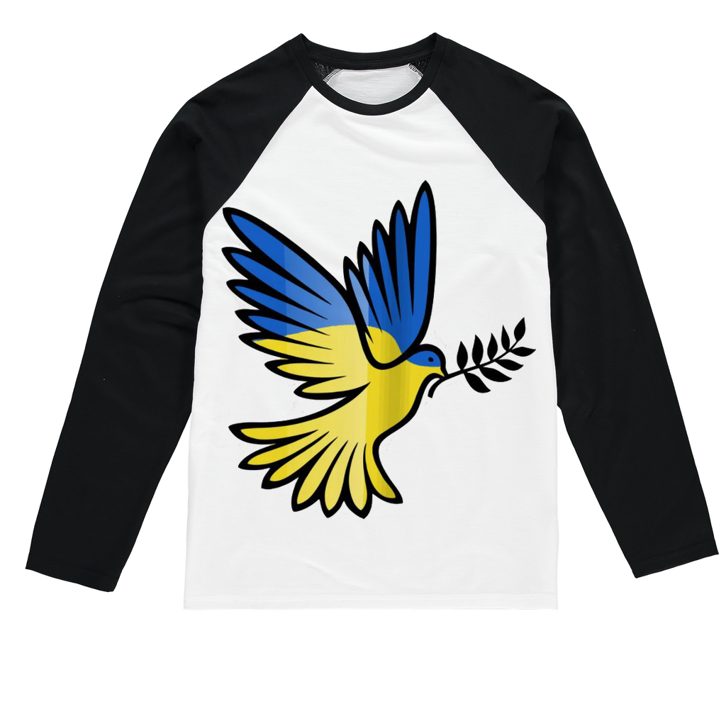 SUPPORT FOR UKRAINE Sublimation Baseball Long Sleeve T-Shirt - DirectlyPersonalised