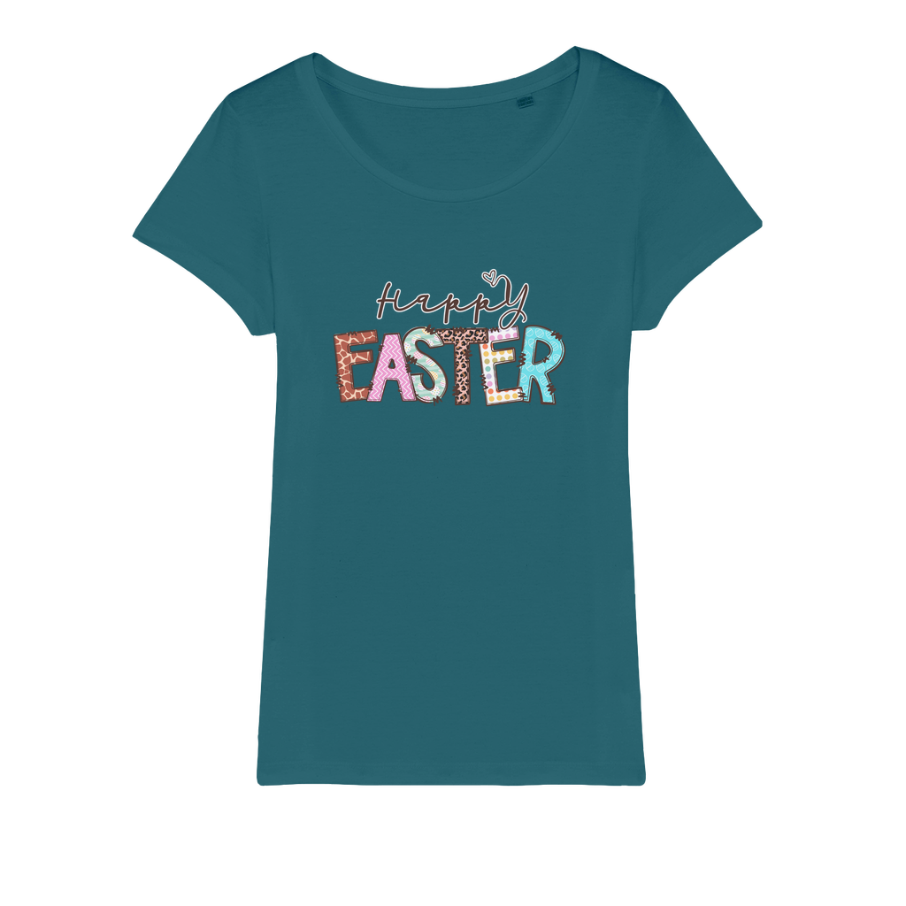 Happy Easter Organic Jersey Womens T-Shirt - DirectlyPersonalised
