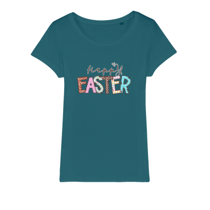 Happy Easter Organic Jersey Womens T-Shirt - DirectlyPersonalised