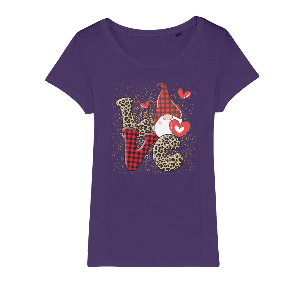 Ladies Valentine Design Organic Jersey Womens T-Shirt - DirectlyPersonalised